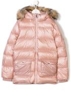 Pyrenex Kids Teen Hooded Padded Jacket - Pink & Purple
