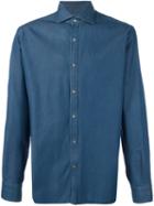 Barba Classic Shirt, Men's, Size: 38, Blue, Cotton