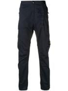 Stone Island Tapered Cargo Trousers - Blue