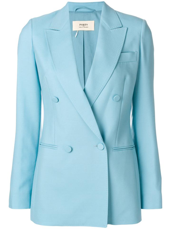 Ports 1961 Double Breasted Blazer - Blue