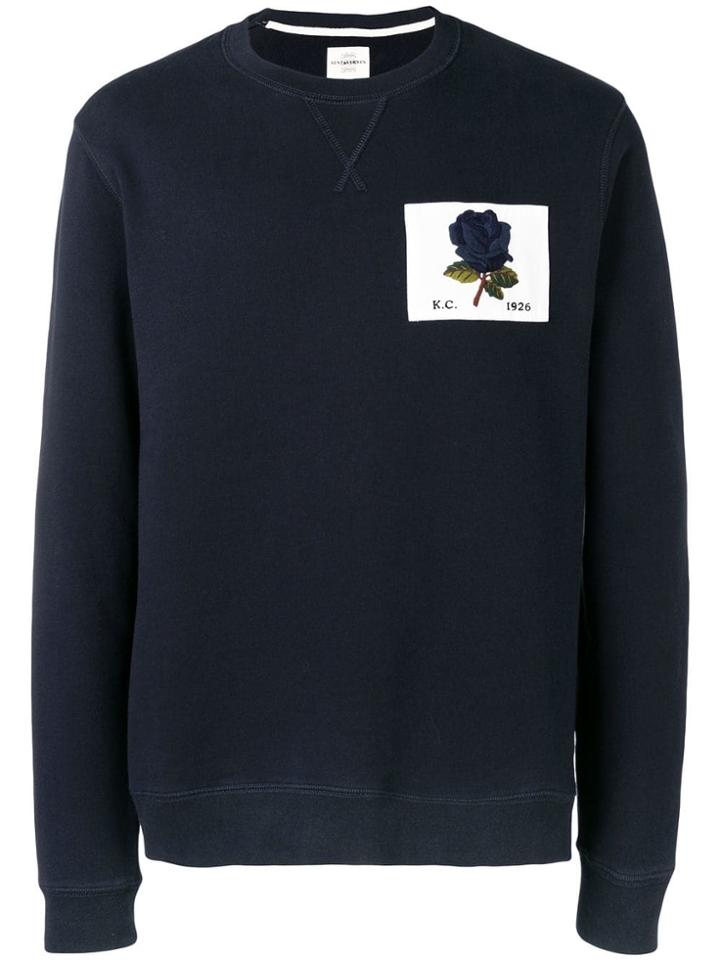 Kent & Curwen Rose Print Sweatshirt - Blue