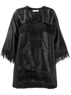Marni Oversized Fringe Blouse - Black