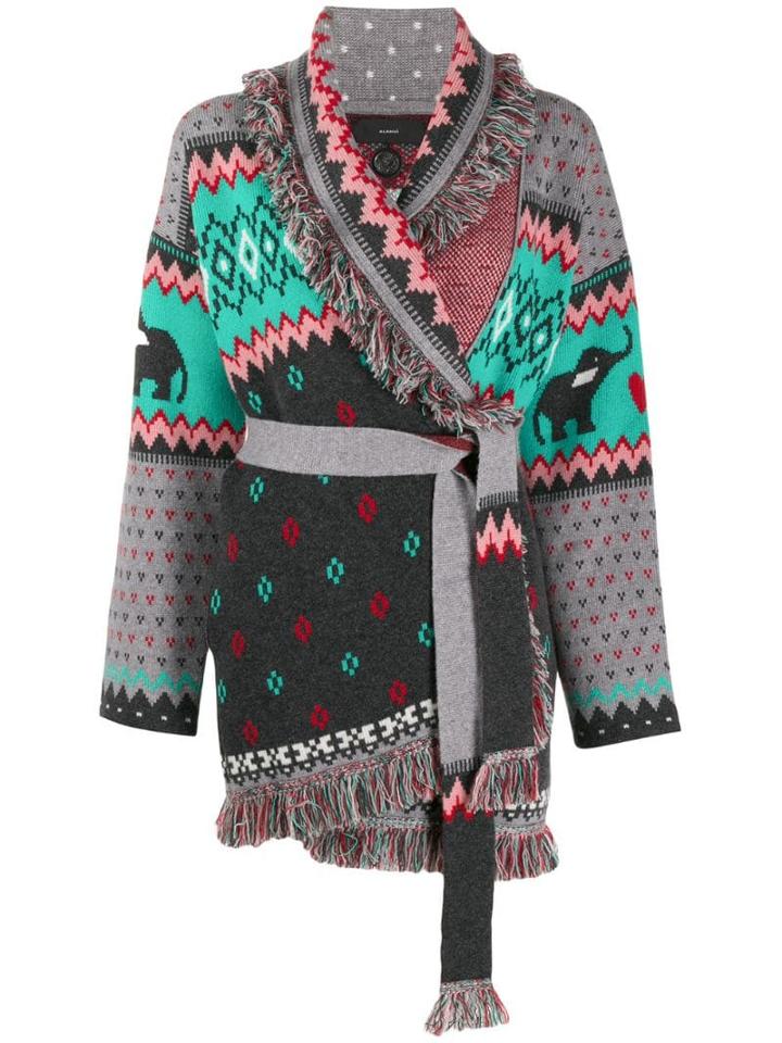 Alanui Cashmere Knitted Cardi-coat - Green