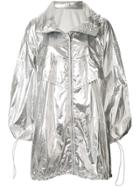 Juun.j Oversized Hooded Raincoat - Silver
