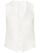 Dell'oglio Classic Fitted Waistcoat - White