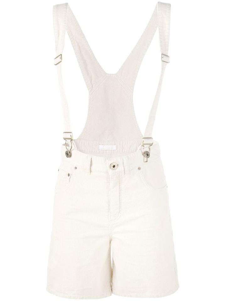 Chloé Corduroy Short Dungarees - Neutrals