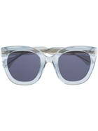 Gucci Eyewear Oversized Frame Sunglasses - Blue
