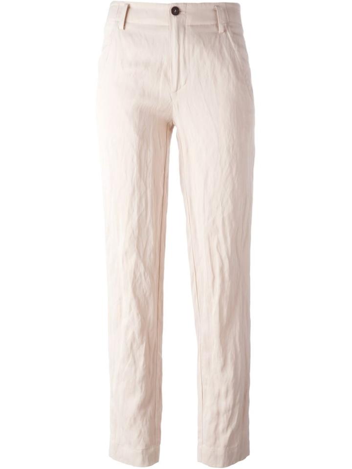 Forte Forte Straight Leg Trousers, Women's, Size: 0, Pink/purple, Viscose/cotton/metal