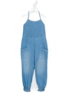 Chloé Kids - Denim Dungarees - Kids - Cotton - 8 Yrs, Girl's, Blue