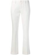 Liu Jo Cropped Bootcut Trousers - White