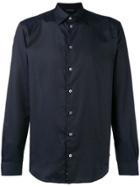 Emporio Armani Printed Button Down Shirt - Blue