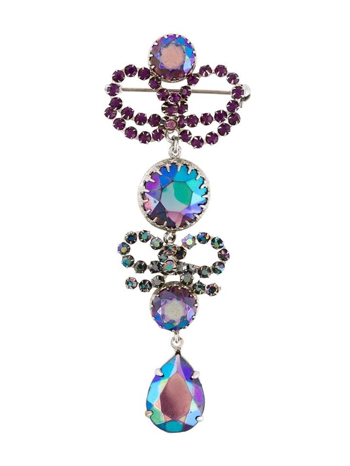 Christian Dior Vintage Crystal Drop Brooch