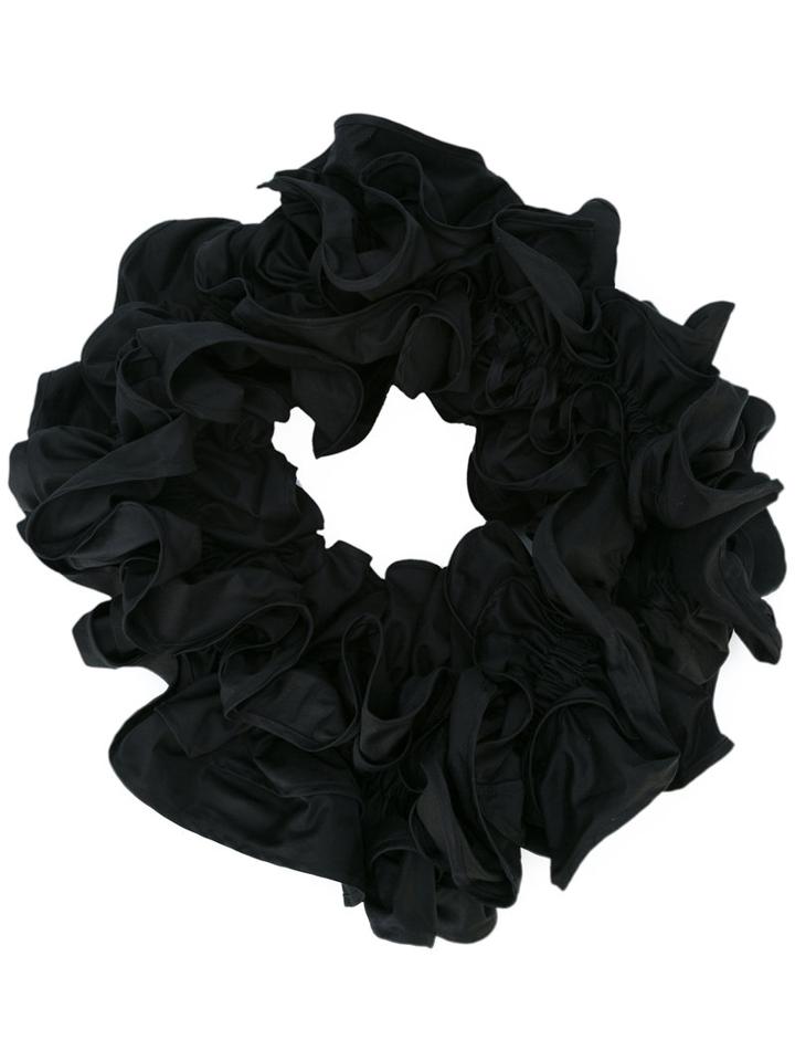 Y / Project - Ruffled Scarf - Women - Cotton - One Size, Black, Cotton