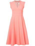 Christian Siriano V-neck Flared Dress - Pink & Purple