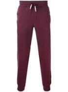 Armani Jeans - Cuffed Sweatpants - Men - Cotton/spandex/elastane - M, Pink/purple, Cotton/spandex/elastane