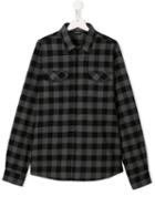 Marcelo Burlon County Of Milan Kids Teen Printed Check Shirt - Black