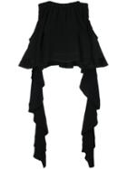Ellery - Cut-out Shoulder Dress - Women - Polyester/acetate - 8, Black, Polyester/acetate