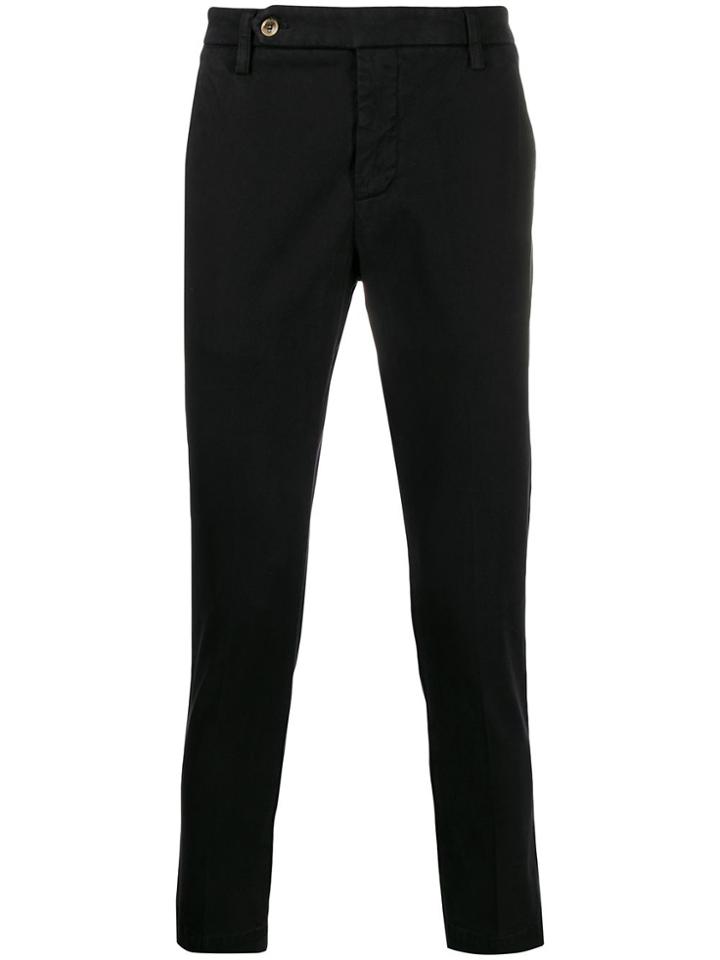 Entre Amis Stretch Chino Trousers - Black