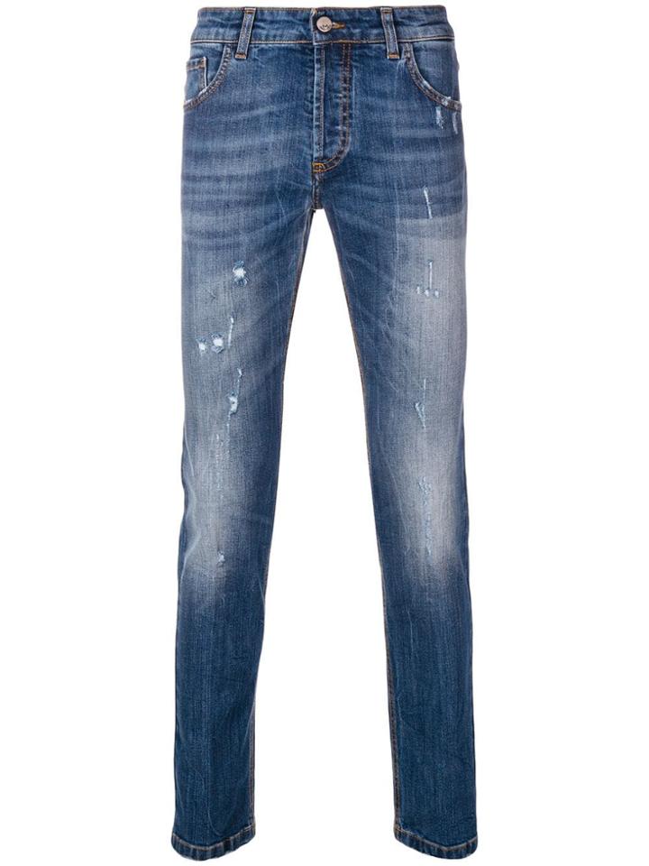 Entre Amis Skinny Washed Jeans - Blue