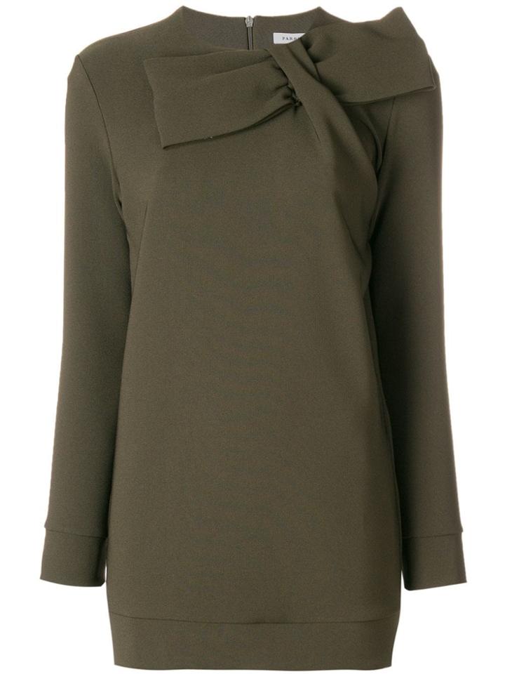 P.a.r.o.s.h. Bow Front Sweatshirt Dress - Green
