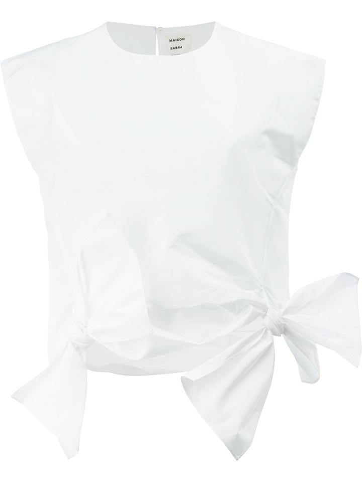 Maison Rabih Kayrouz Tie Knot Blouse - White