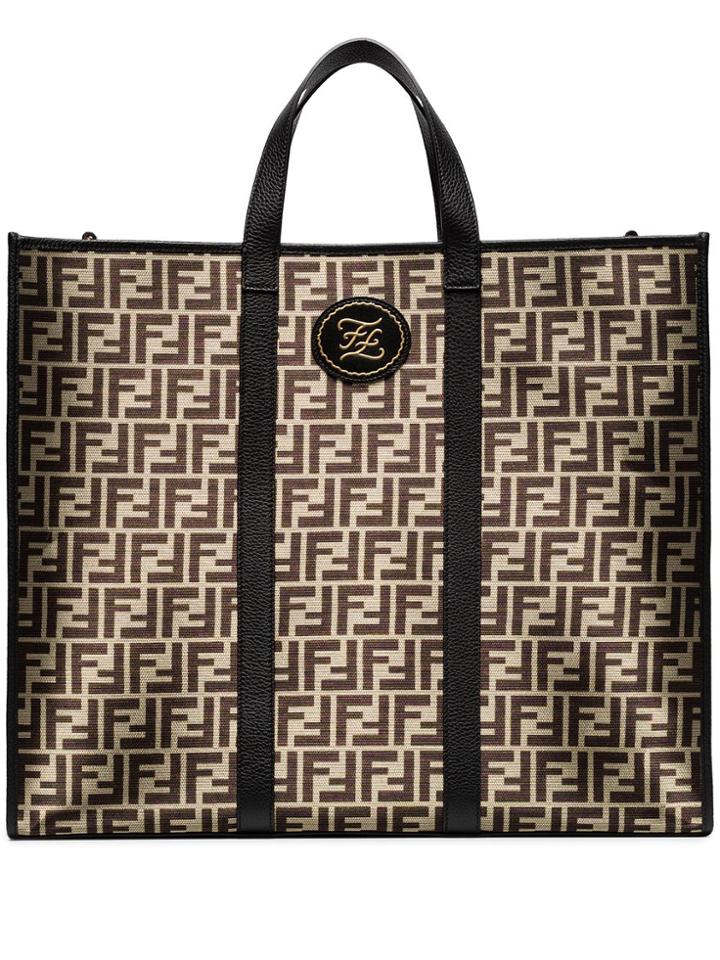 Fendi Fendi Mania Logo-print Tote Bag - Black