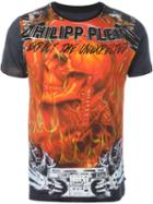 Philipp Plein Flame Skull & Boombox Print T-shirt