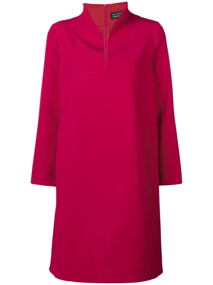 Gianluca Capannolo Zipped Up Shift Dress - Red