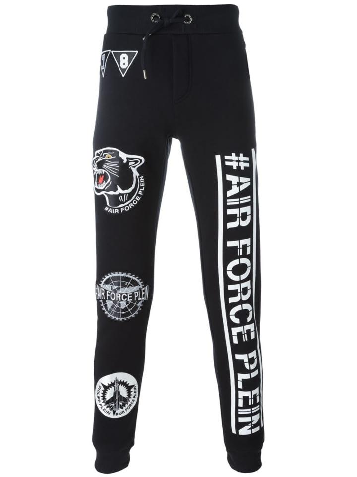 Philipp Plein 'cat Eyes' Track Pants, Men's, Size: Small, Black, Cotton
