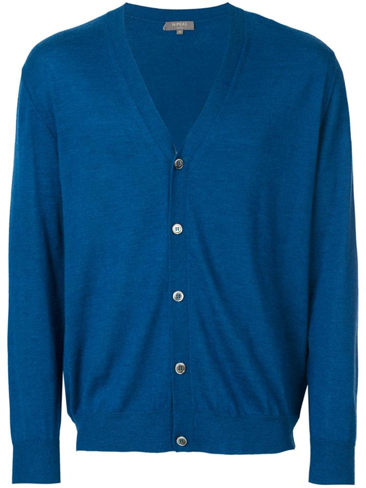 N.peal Fine V-neck Cardigan - Blue