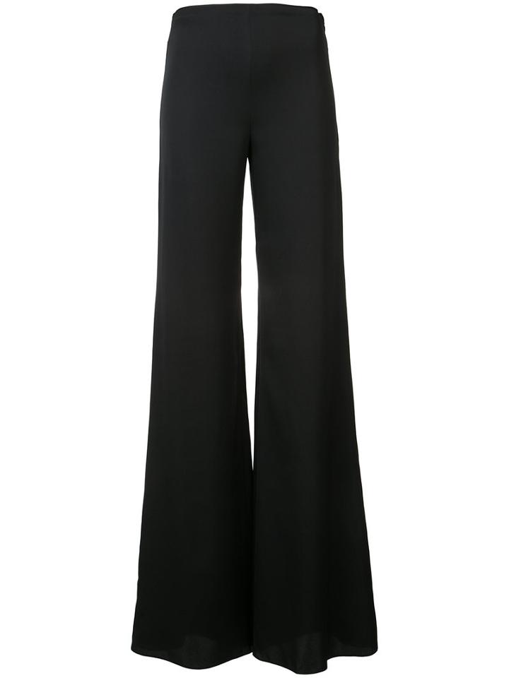Vionnet - Flared Trousers - Women - Silk/spandex/elastane - 48, Black, Silk/spandex/elastane