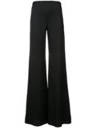 Vionnet - Flared Trousers - Women - Silk/spandex/elastane - 48, Black, Silk/spandex/elastane