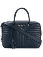 Prada Bauletto Tote - Blue