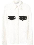 Calvin Klein Lace Button Down Shirt - White