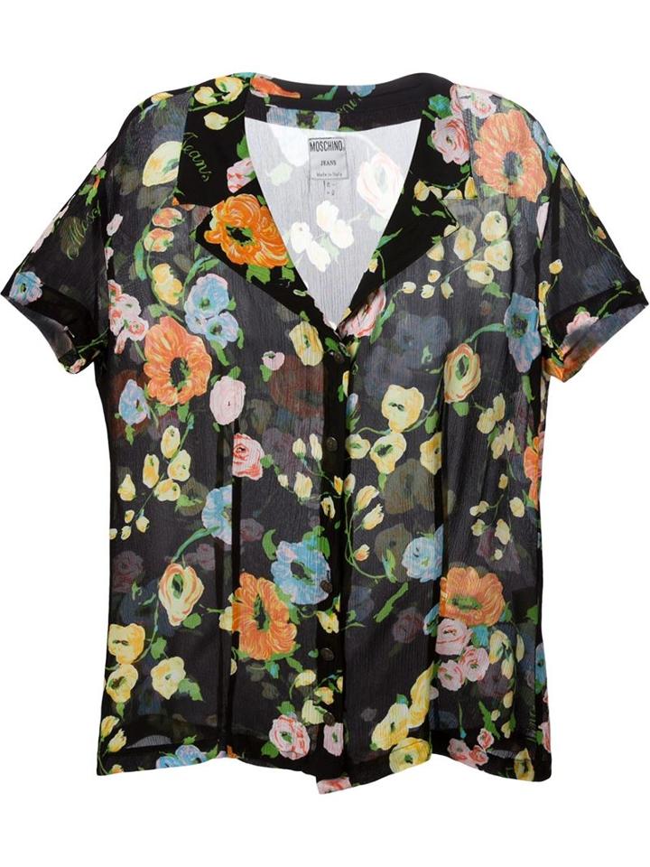Moschino Vintage Floral Print Shirt
