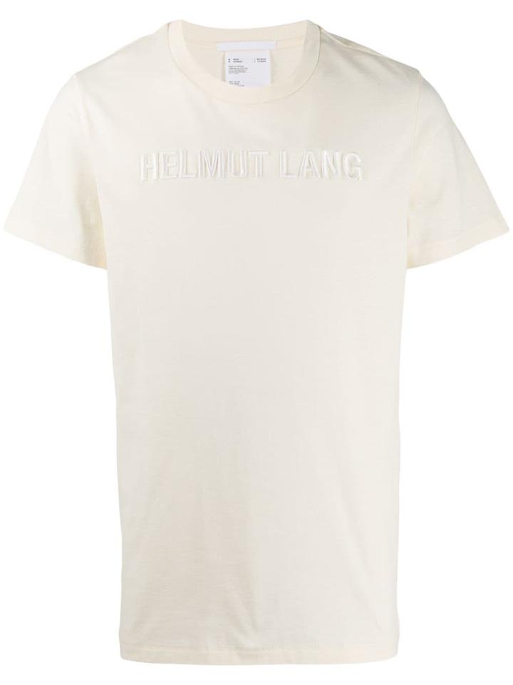 Helmut Lang Embroidered Logo T-shirt - Neutrals