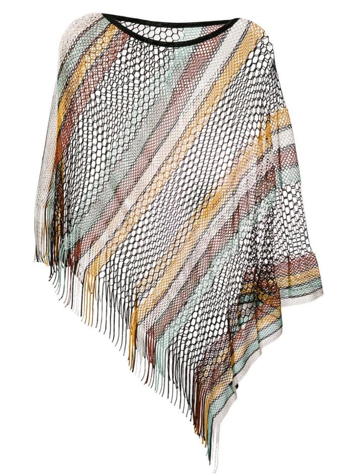 Missoni Fringed Poncho Blouse - Black