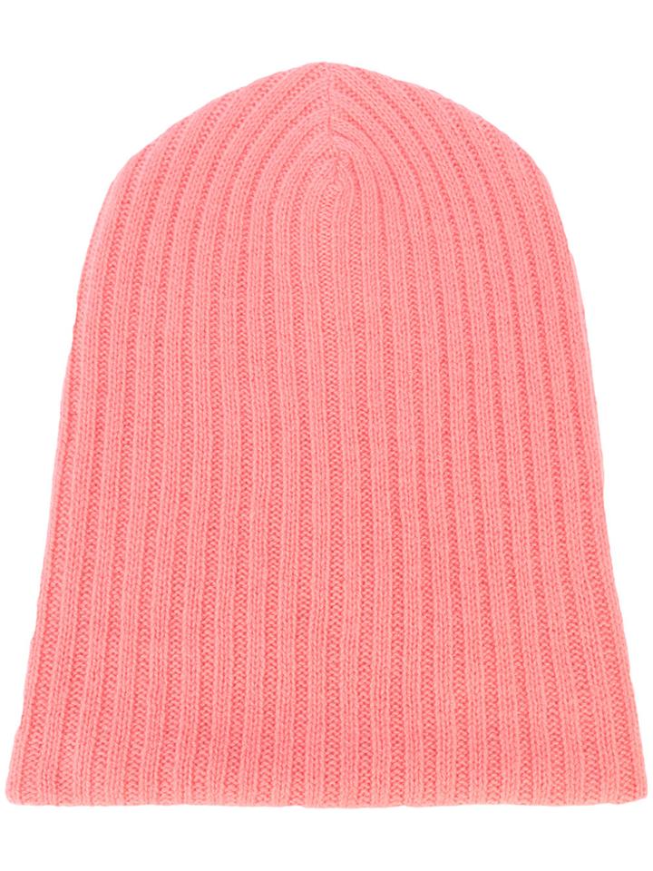 The Elder Statesman Cashmere Summer Cap Beanie - Pink & Purple