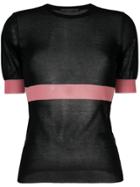 Ermanno Scervino Block Stripe Knitted Top - Black