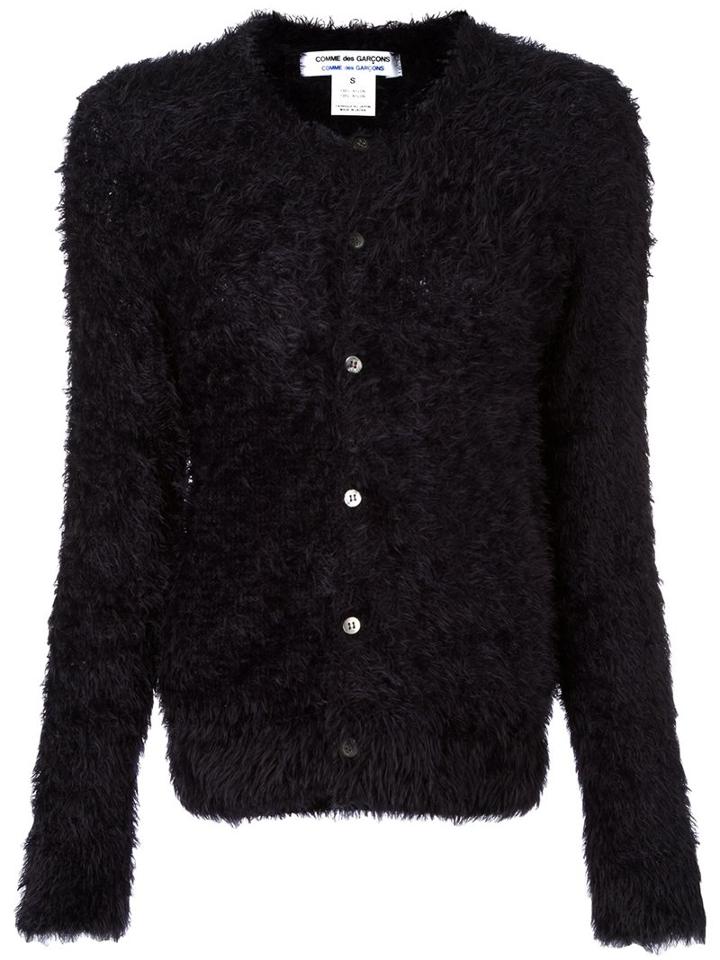 Comme Des Garçons Comme Des Garçons Furry Cardigan, Women's, Size: Medium, Blue, Nylon