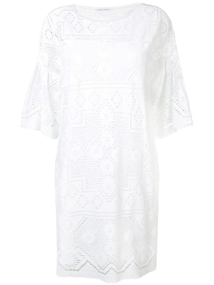 Alberta Ferretti Embroidered Summer Dress - White