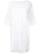 Alberta Ferretti Embroidered Summer Dress - White
