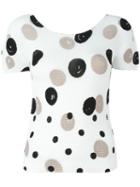 Issey Miyake Cauliflower Dot Print T-shirt, Women's, White, Polyester