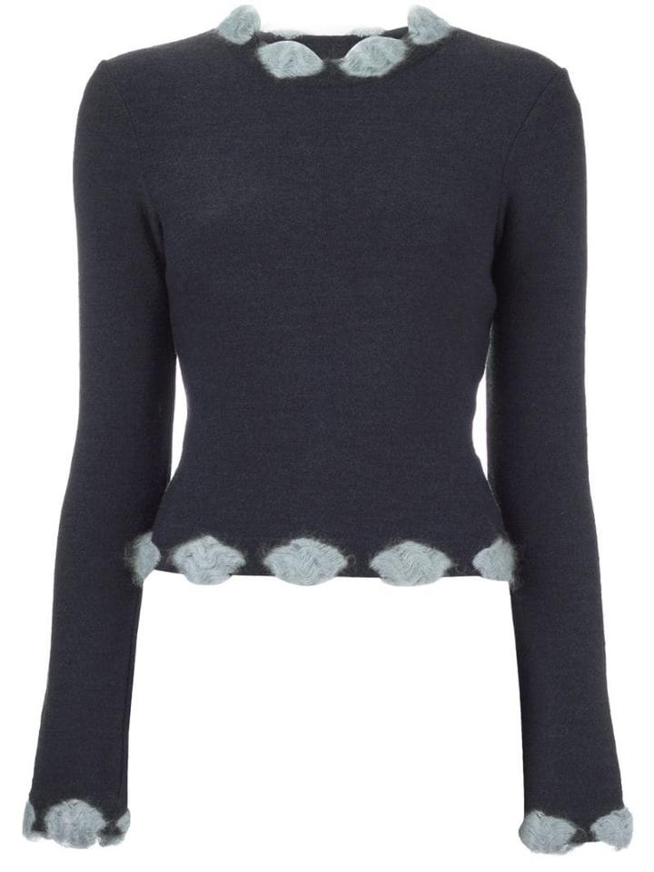 Christian Dior Pre-owned Embellished Trim Jumper - Grey
