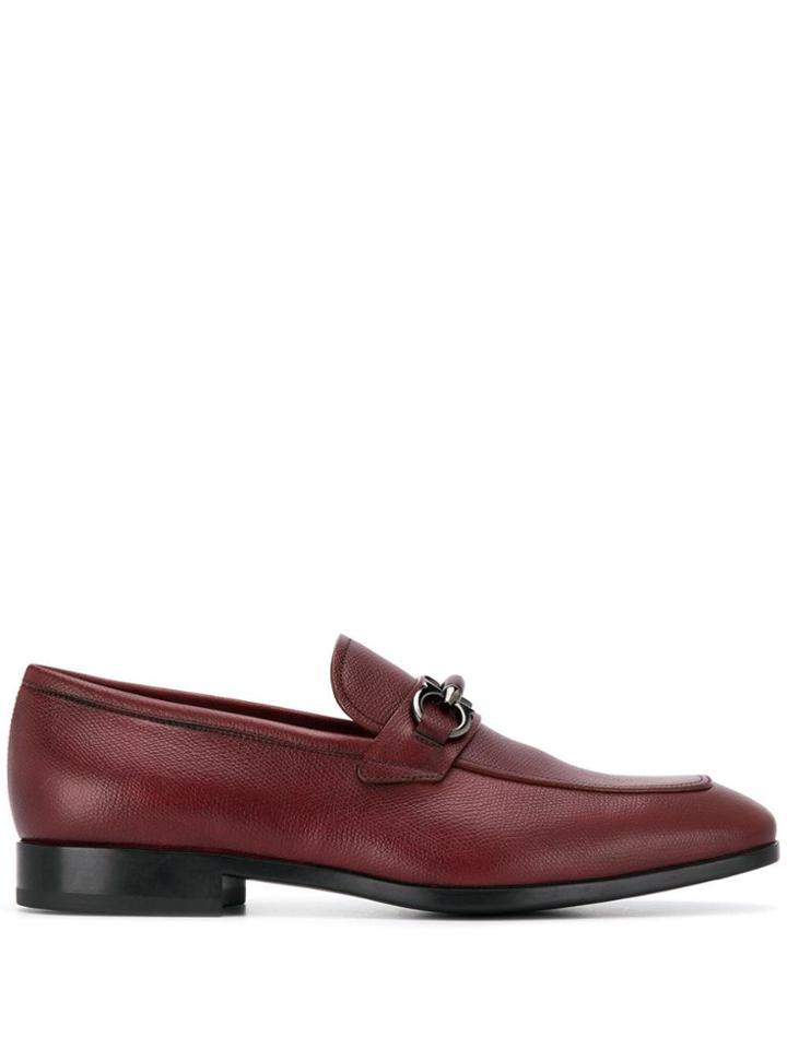 Salvatore Ferragamo Gancini Moccasins - Red