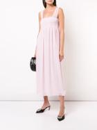 Alexa Chung Smock Midi Dress - Pink