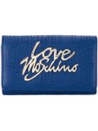 Love Moschino Logo Plaque Shoulder Bag, Women's, Blue