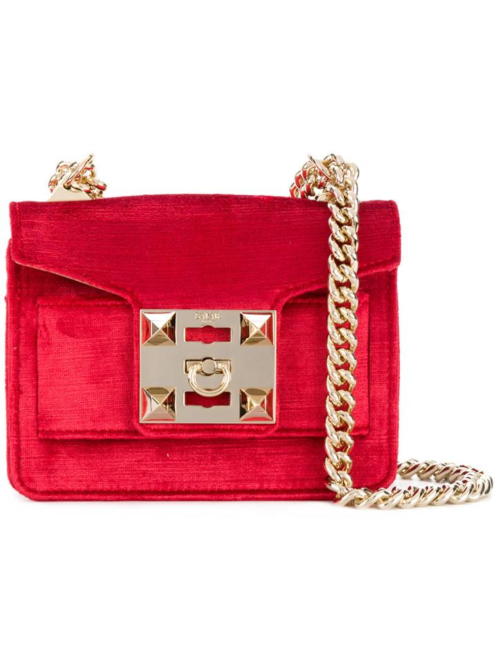 Salar Gaia Small Chain Shoulder Bag - Red