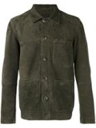 Closed Patch Pocket Jacket, Men's, Size: Large, Green, Lamb Skin
