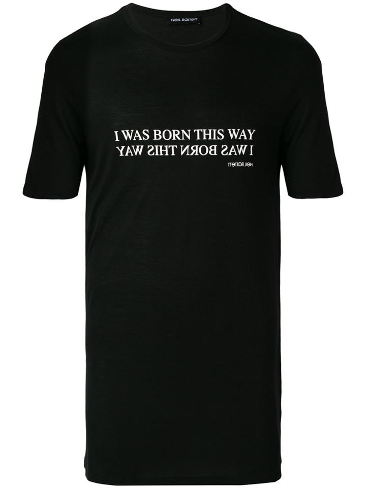 Neil Barrett I Was Born This Way Printed T-shirt - Black
